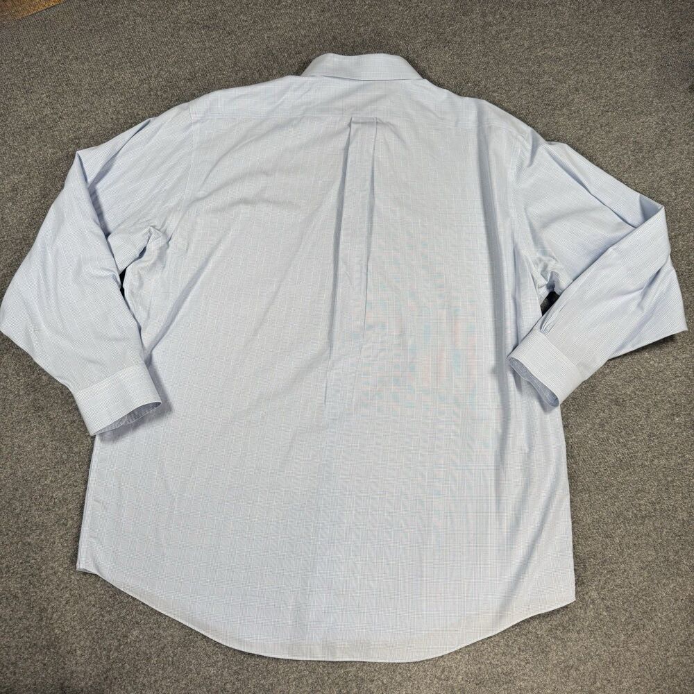 Brooks Brothers Dress Shirt Blue Patterned Supima Cotton 18 35 Madison Fit - Picture 3 of 9